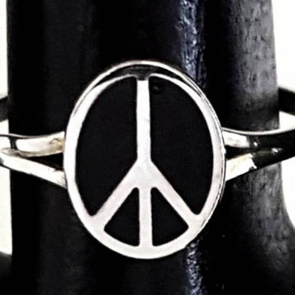 Peace Sign Ring Size Size
